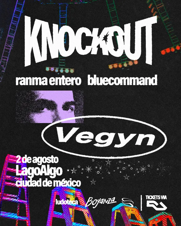 Flyer de Knockout presenta Vegyn en Lago Algo