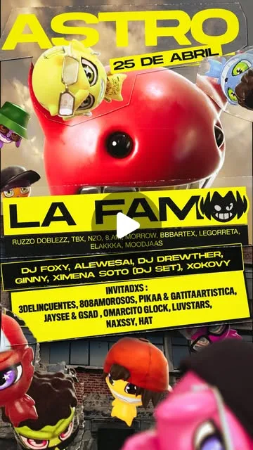 Flyer de La Fama en Astro Bar