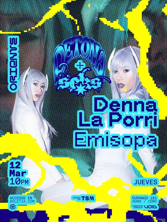 Flyer de SEKS × DETONA en Bar Oriente